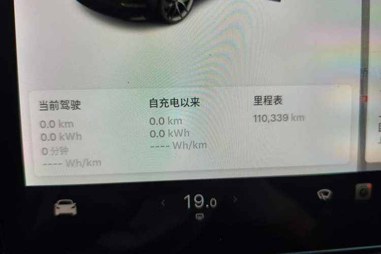 Used Tesla Model 3 2021 Revised Version Standard Range Rear-Wheel Drive Upgraded Edition 3D1 Odometer Close Up