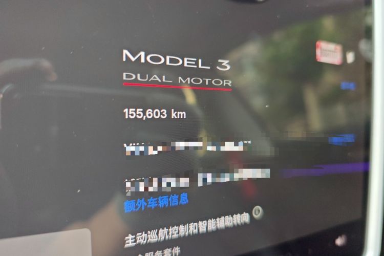 Used Tesla Model 3 2021 Performance High-Performance All-Wheel-Drive Version Odometer Close Up