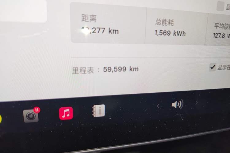 Used Tesla Model 3 2021 Standard Range Rear-Drive Upgraded Version Odometer Close Up
