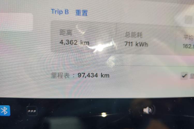 Used Tesla Model 3 2021 Performance High-Performance All-Wheel-Drive Version Odometer Close Up