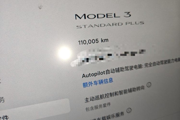 Used Tesla Model 3 2021 Revised Version Standard Range Rear-Wheel Drive Upgraded Edition 3D1 Odometer Close Up