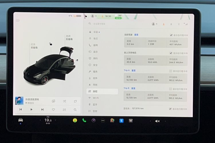 Used Tesla Model 3 2021 Performance High-Performance All-Wheel-Drive Version Odometer Close Up