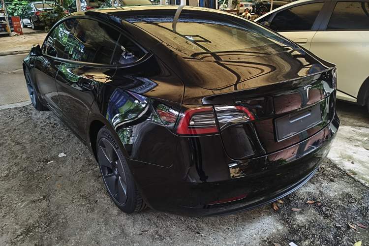 Used Tesla Model 3 2021 Standard Range Rear-Drive Upgraded Version Rear Left 45 Deg
