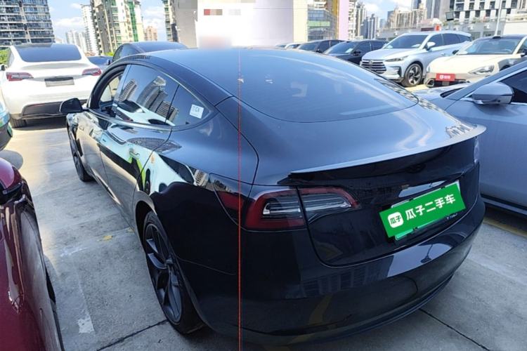 Used Tesla Model 3 2021 Performance High-Performance All-Wheel-Drive Version Rear Left 45 Deg