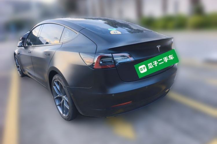 Used Tesla Model 3 2021 Performance High-Performance All-Wheel-Drive Version Rear Left 45 Deg