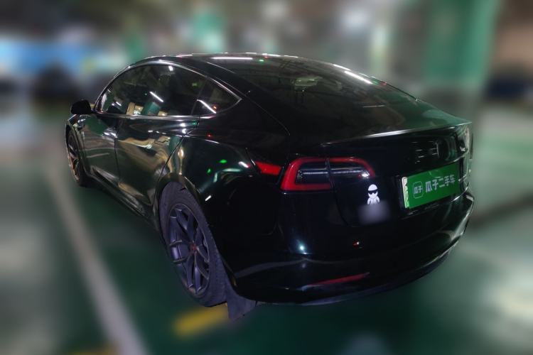 Used Tesla Model 3 2021 Performance High-Performance All-Wheel-Drive Version Rear Left 45 Deg