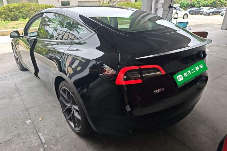 Used Tesla Model 3 2021 Performance High-Performance All-Wheel-Drive Version Rear Left 45 Deg