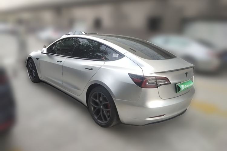 Used Tesla Model 3 2021 Performance High-Performance All-Wheel-Drive Version Rear Left 45 Deg