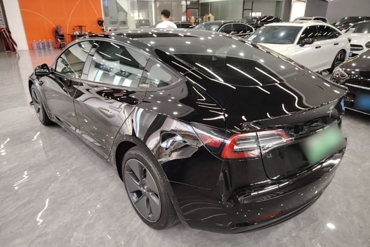 Used Tesla Model 3 2021 Standard Range Rear-Wheel Drive Upgraded Version 3D6 Rear Left 45 Deg