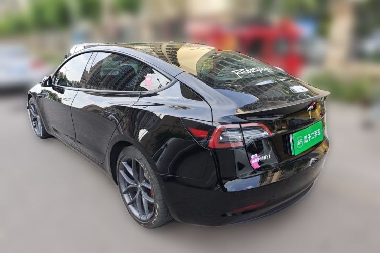 Used Tesla Model 3 2021 Performance High-Performance All-Wheel-Drive Version Rear Left 45 Deg