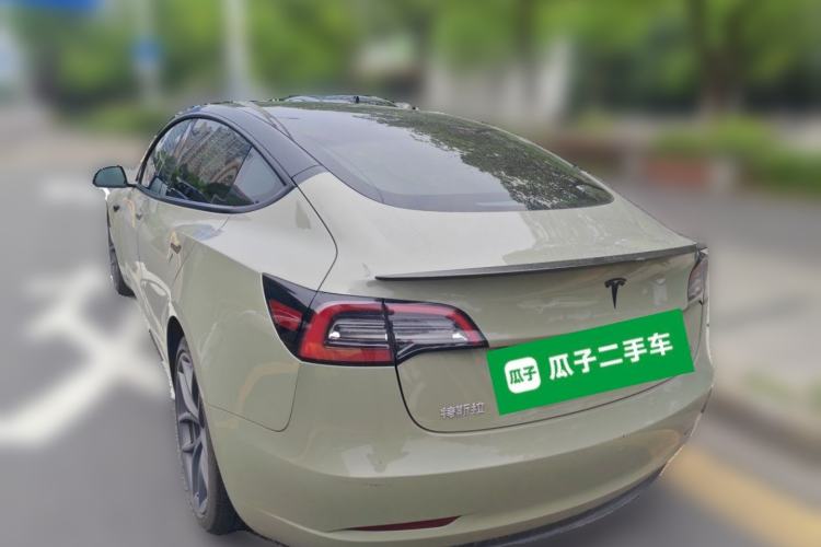 Used Tesla Model 3 2021 Performance High-Performance All-Wheel-Drive Version 3D6 Rear Left 45 Deg