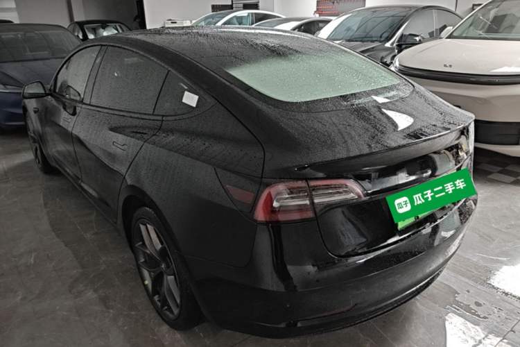 Used Tesla Model 3 2021 Performance High-Performance All-Wheel-Drive Version 3D6 Rear Left 45 Deg