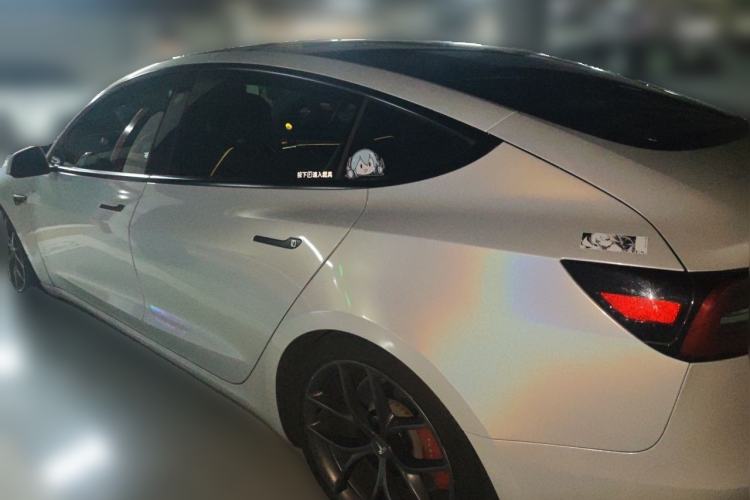 Used Tesla Model 3 2021 Performance High-Performance All-Wheel-Drive Version Rear Left 45 Deg