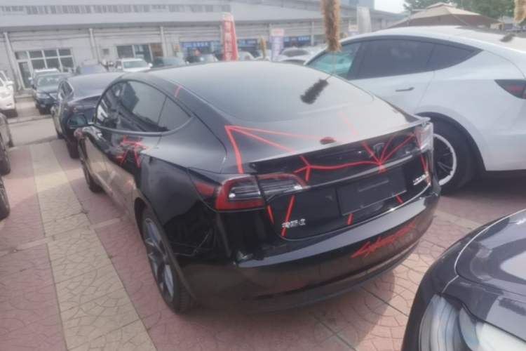 Used Tesla Model 3 2021 Performance High-Performance All-Wheel-Drive Version 3D6 Rear Left 45 Deg
