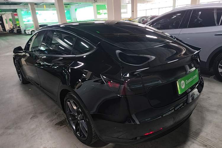 Used Tesla Model 3 2021 Revised Performance Version with All-Wheel Drive 3D1 Rear Left 45 Deg