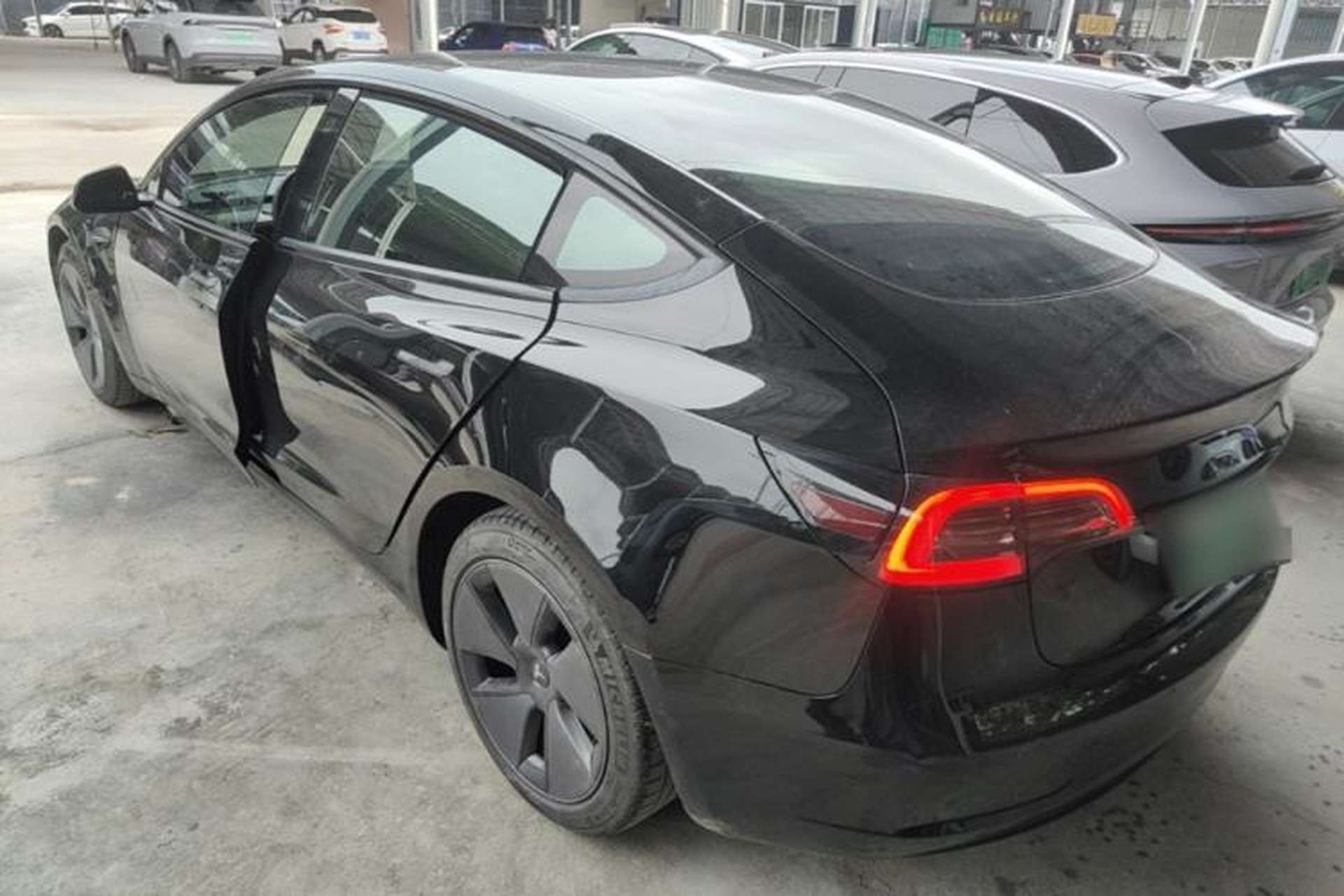 Used Tesla Model 3 2021 Standard Range Rear-Drive Upgraded Version Rear Left 45 Deg