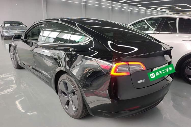 Used Tesla Model 3 2021 Standard Range Rear-Wheel Drive Upgraded Version 3D6 Rear Left 45 Deg