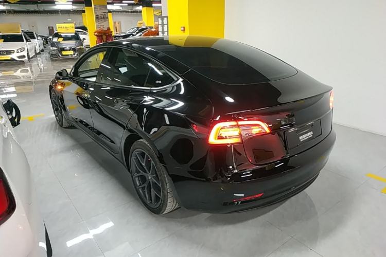 Used Tesla Model 3 2021 Performance High-Performance All-Wheel-Drive Version Rear Left 45 Deg