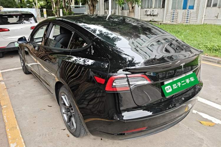 Used Tesla Model 3 2021 Revised Version Standard Range Rear-Wheel Drive Upgraded Edition 3D1 Rear Left 45 Deg