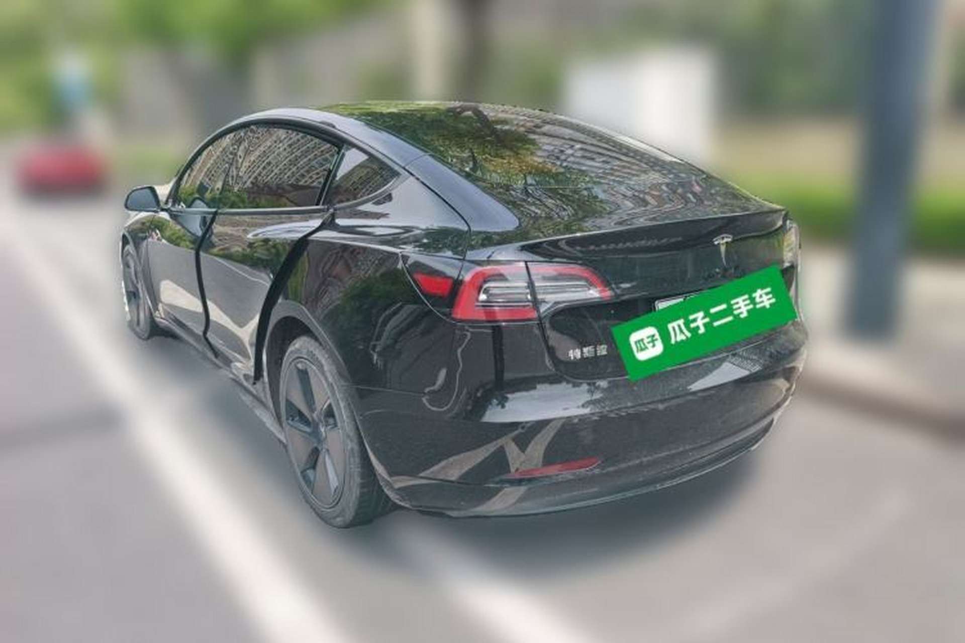 Used Tesla Model 3 2021 Standard Range Rear-Wheel Drive Upgraded Version 3D6 Rear Left 45 Deg