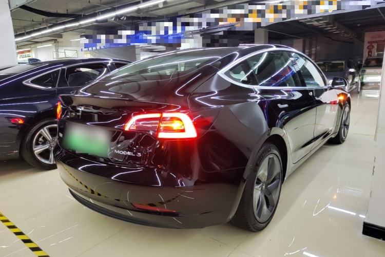 Used Tesla Model 3 2021 Standard Range Rear-Drive Upgraded Version Rear Right 45 Deg