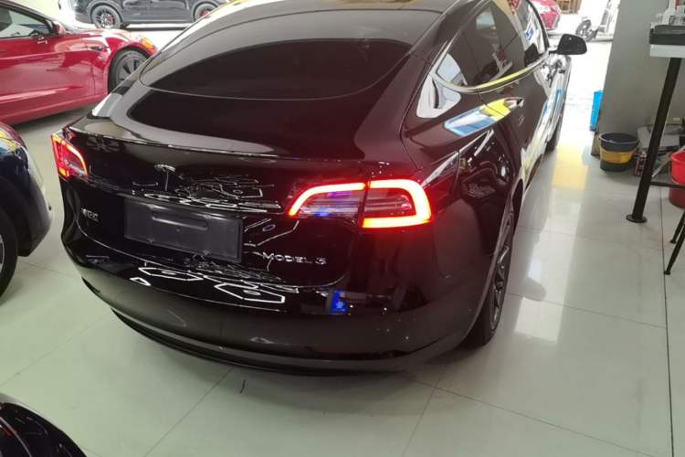 Used Tesla Model 3 2021 Standard Range Rear-Drive Upgraded Version Rear Right 45 Deg