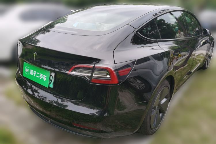 Used Tesla Model 3 2021 Standard Range Rear-Drive Upgraded Version Rear Right 45 Deg