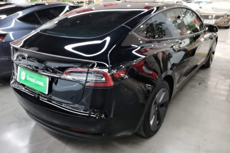 Used Tesla Model 3 2021 Standard Range Rear-Drive Upgraded Version Rear Right 45 Deg