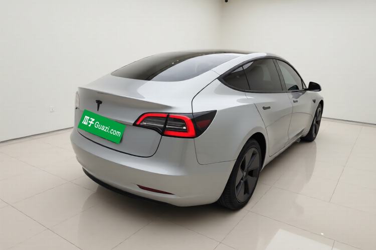 Used Tesla Model 3 2021 Standard Range Rear-Drive Upgraded Version Rear Right 45 Deg