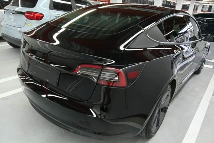 Used Tesla Model 3 2021 Standard Range Rear-Drive Upgraded Version Rear Right 45 Deg