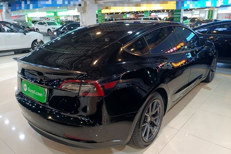 Used Tesla Model 3 2021 Standard Range Rear-Drive Upgraded Version Rear Right 45 Deg