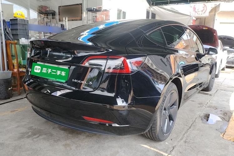 Used Tesla Model 3 2021 Standard Range Rear-Drive Upgraded Version Rear Right 45 Deg