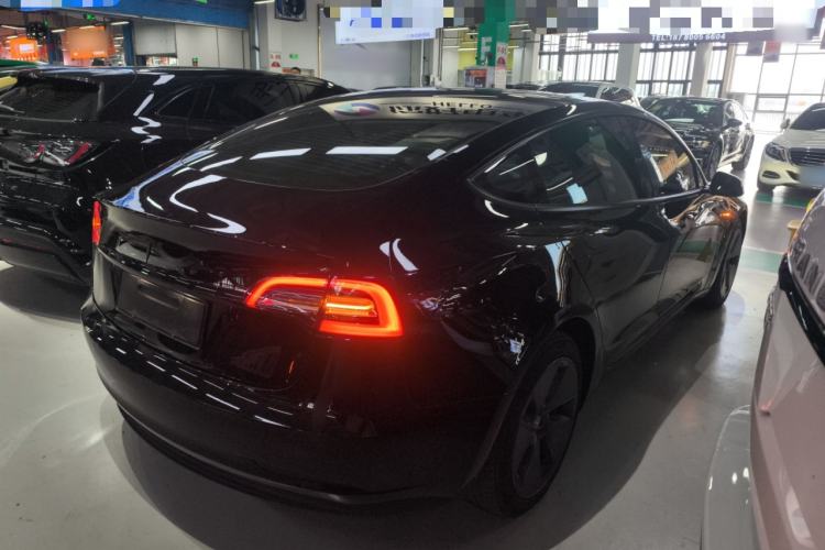Used Tesla Model 3 2021 Standard Range Rear-Drive Upgraded Version Rear Right 45 Deg