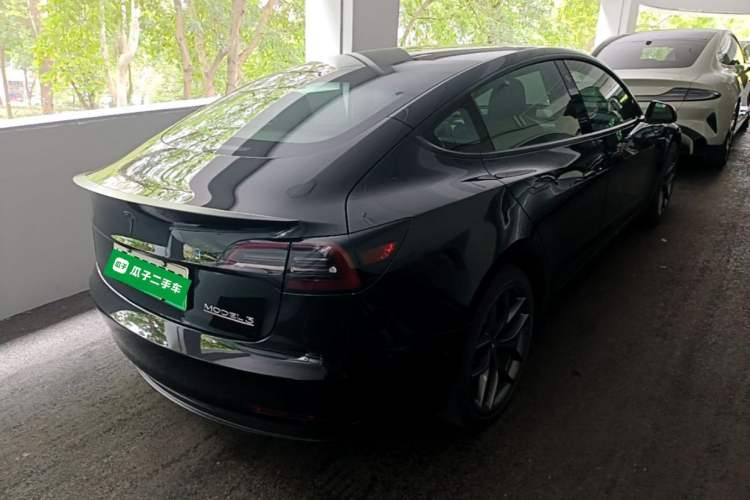 Used Tesla Model 3 2021 Performance High-Performance All-Wheel-Drive Version Rear Right 45 Deg