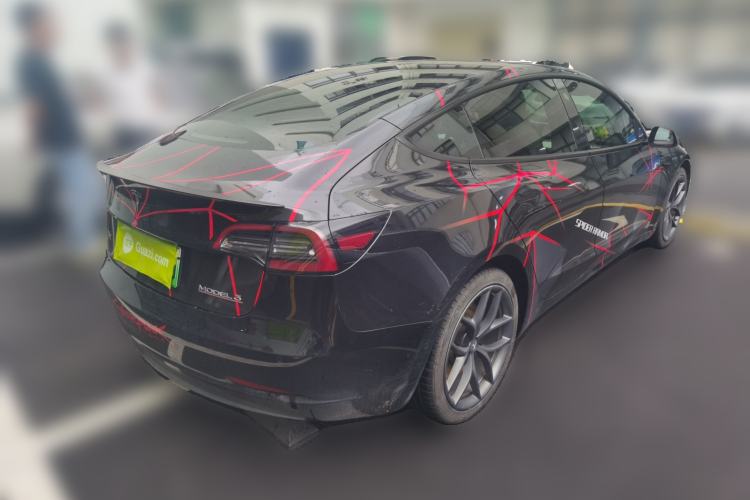 Used Tesla Model 3 2021 Performance High-Performance All-Wheel-Drive Version 3D6 Rear Right 45 Deg