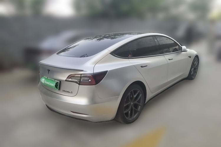 Used Tesla Model 3 2021 Performance High-Performance All-Wheel-Drive Version Rear Right 45 Deg