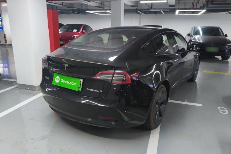 Used Tesla Model 3 2021 Standard Range Rear-Drive Upgraded Version Rear Right 45 Deg
