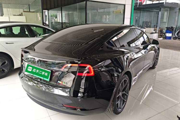 Used Tesla Model 3 2021 Performance High-Performance All-Wheel-Drive Version 3D6 Rear Right 45 Deg