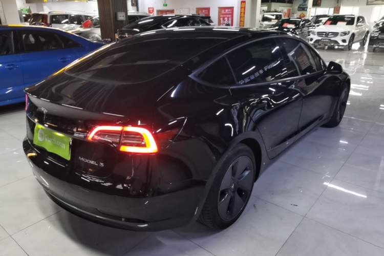 Used Tesla Model 3 2021 Standard Range Rear-Drive Upgraded Version Rear Right 45 Deg
