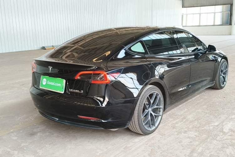 Used Tesla Model 3 2021 Revised Performance Version with All-Wheel Drive 3D1 Rear Right 45 Deg