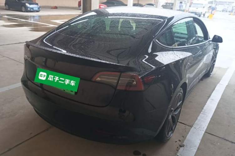 Used Tesla Model 3 2021 Performance High-Performance All-Wheel-Drive Version Rear Right 45 Deg