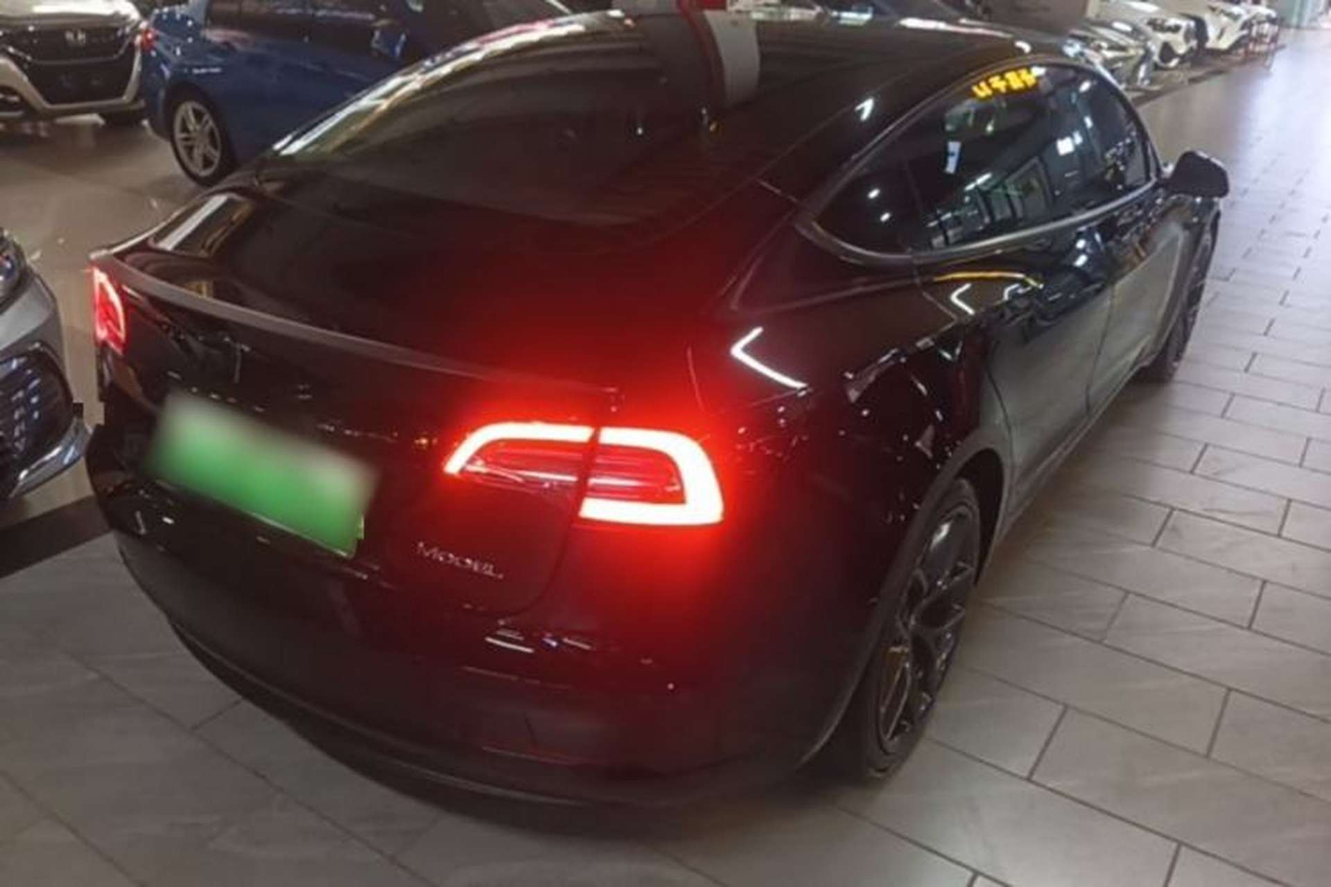 Used Tesla Model 3 2021 Performance High-Performance All-Wheel-Drive Version Rear Right 45 Deg