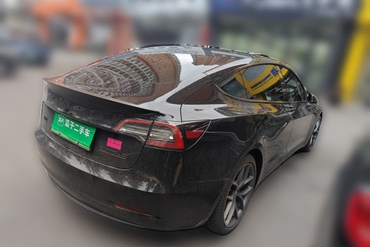 Used Tesla Model 3 2021 Performance High-Performance All-Wheel-Drive Version Rear Right 45 Deg