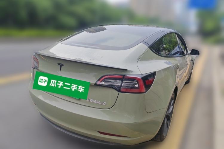 Used Tesla Model 3 2021 Performance High-Performance All-Wheel-Drive Version 3D6 Rear Right 45 Deg