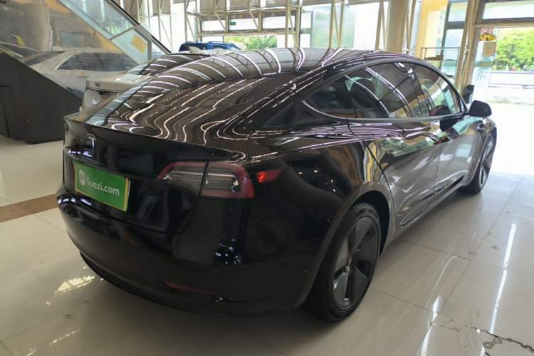Used Tesla Model 3 2021 Standard Range Rear-Wheel Drive Upgraded Version 3D6 Rear Right 45 Deg