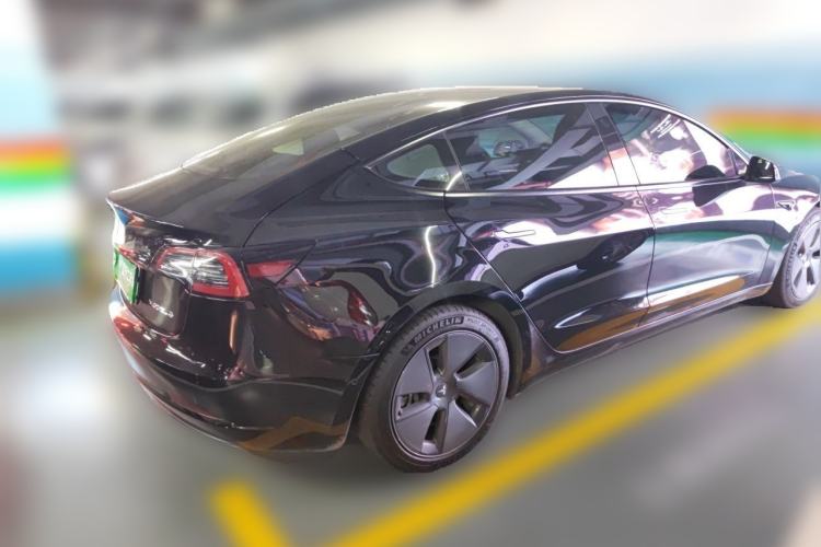 Used Tesla Model 3 2021 Standard Range Rear-Drive Upgraded Version Rear Right 45 Deg