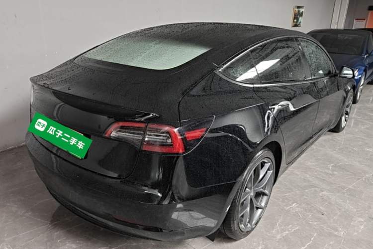 Used Tesla Model 3 2021 Performance High-Performance All-Wheel-Drive Version 3D6 Rear Right 45 Deg