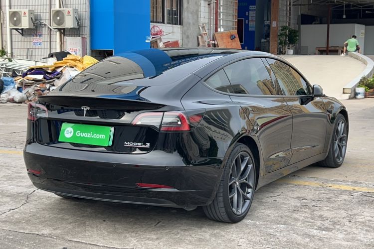 Used Tesla Model 3 2021 Performance High-Performance All-Wheel-Drive Version Rear Right 45 Deg
