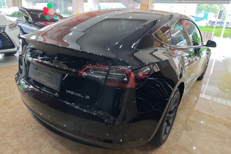 Used Tesla Model 3 2021 Standard Range Rear-Wheel Drive Upgraded Version 3D6 Rear Right 45 Deg