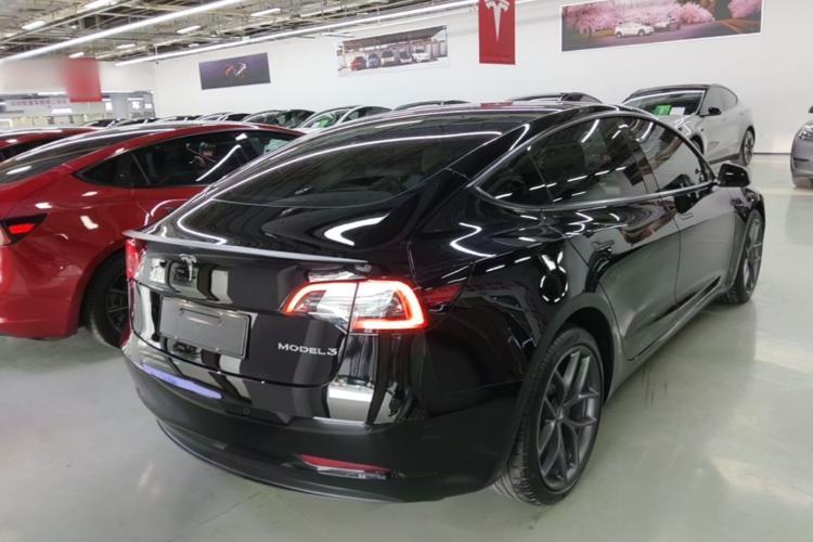 Used Tesla Model 3 2021 Performance High-Performance All-Wheel-Drive Version 3D6 Rear Right 45 Deg